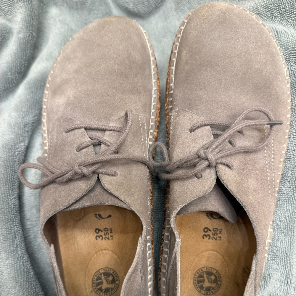 Birkenstock sz 39 gray Loafers Stylish Flats